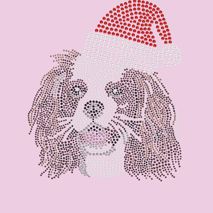 Cavalier King Charles Spaniel with Santa Hat - Women's Tee