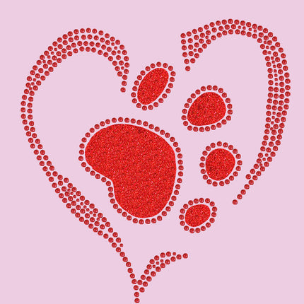 Red Paw Heart - Women's T-shirt