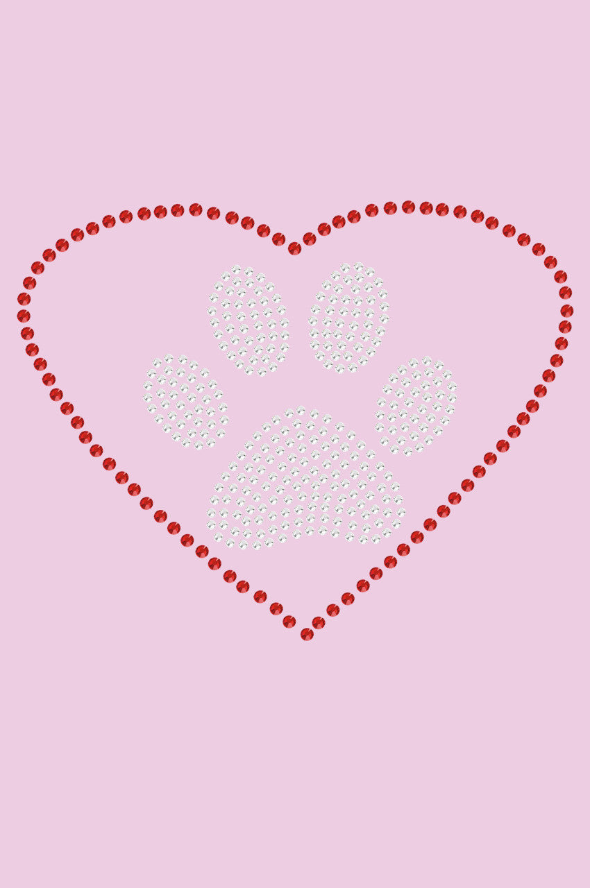 Heart with Paw bandana Pink