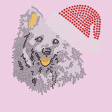 American Eskimo with Santa Hat - Women's Tee