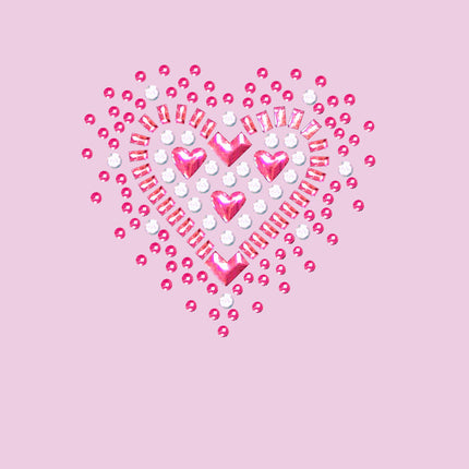 Pink Austrian crystal Heart - Women's T-shirt