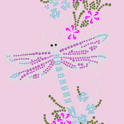 Dragonfly with Flowers - Women's Tee