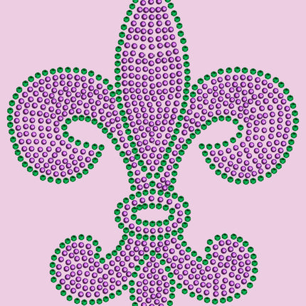 Fleur de Lis (Purple & Green) - Women's T-shirt