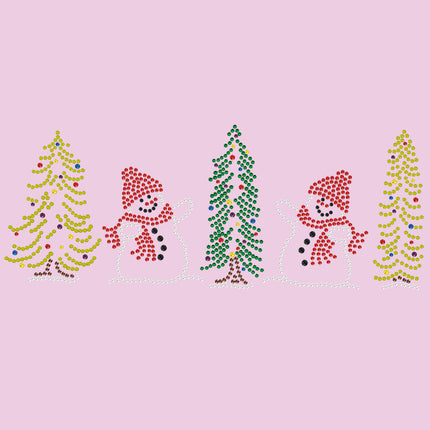 Two Snowmen in Trees - Bandana