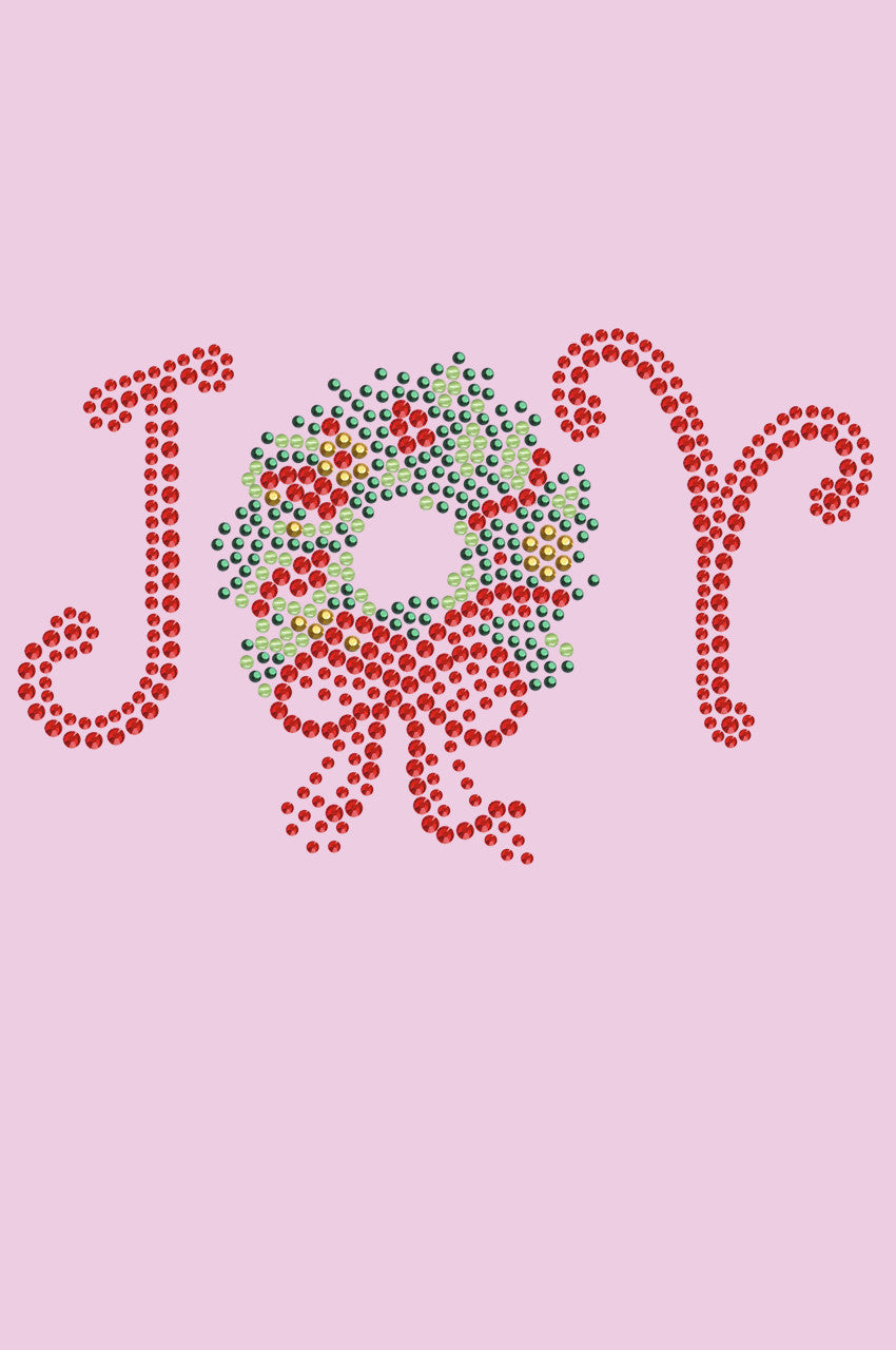 Joy Christmas Wreath - Bandana Pink