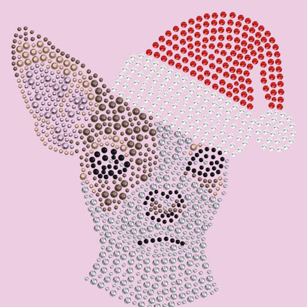 Chihuahua Face with Santa Hat - Women's T-shirt