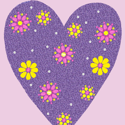 Purple Glitter Heart - Women's T-shirt