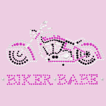 Biker Babe - Pink Motorcycle - Women's T-shirt