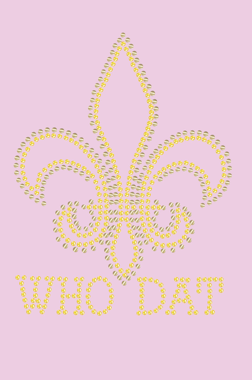 Fleur de Lis with Who Dat - Bandanna Pink