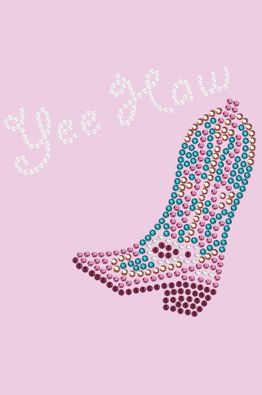 Boot (Pink & Turquoise with Yee Haw) - bandana