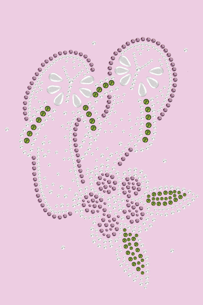 Pink Flip Flops with Flowers - Women's T-shirt