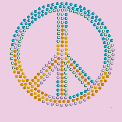 Peace Sign (Blue, Orange, Yellow, & Green) - Women's T-shirt