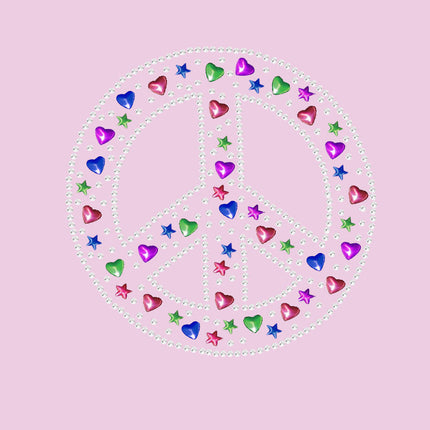 Peace Sign with Stars & Hearts - Women's T-shirt