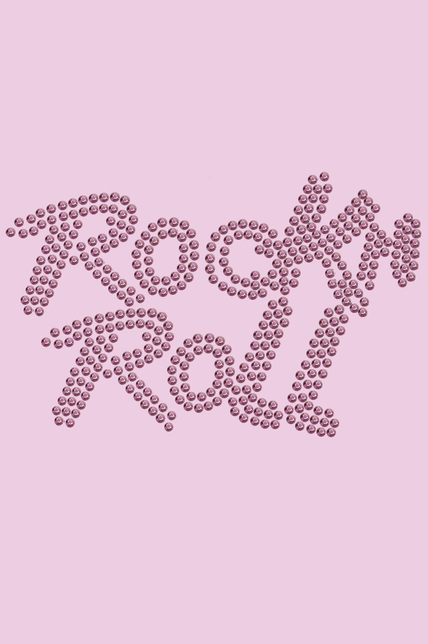 Rock n Roll (Pink Rhinestuds) - Bandanna Pink