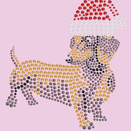 Dachshund 2 with Santa Hat - Women's T-shirt