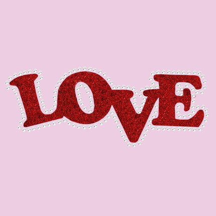 Love (Red Glitter ) - Women's T-shirt