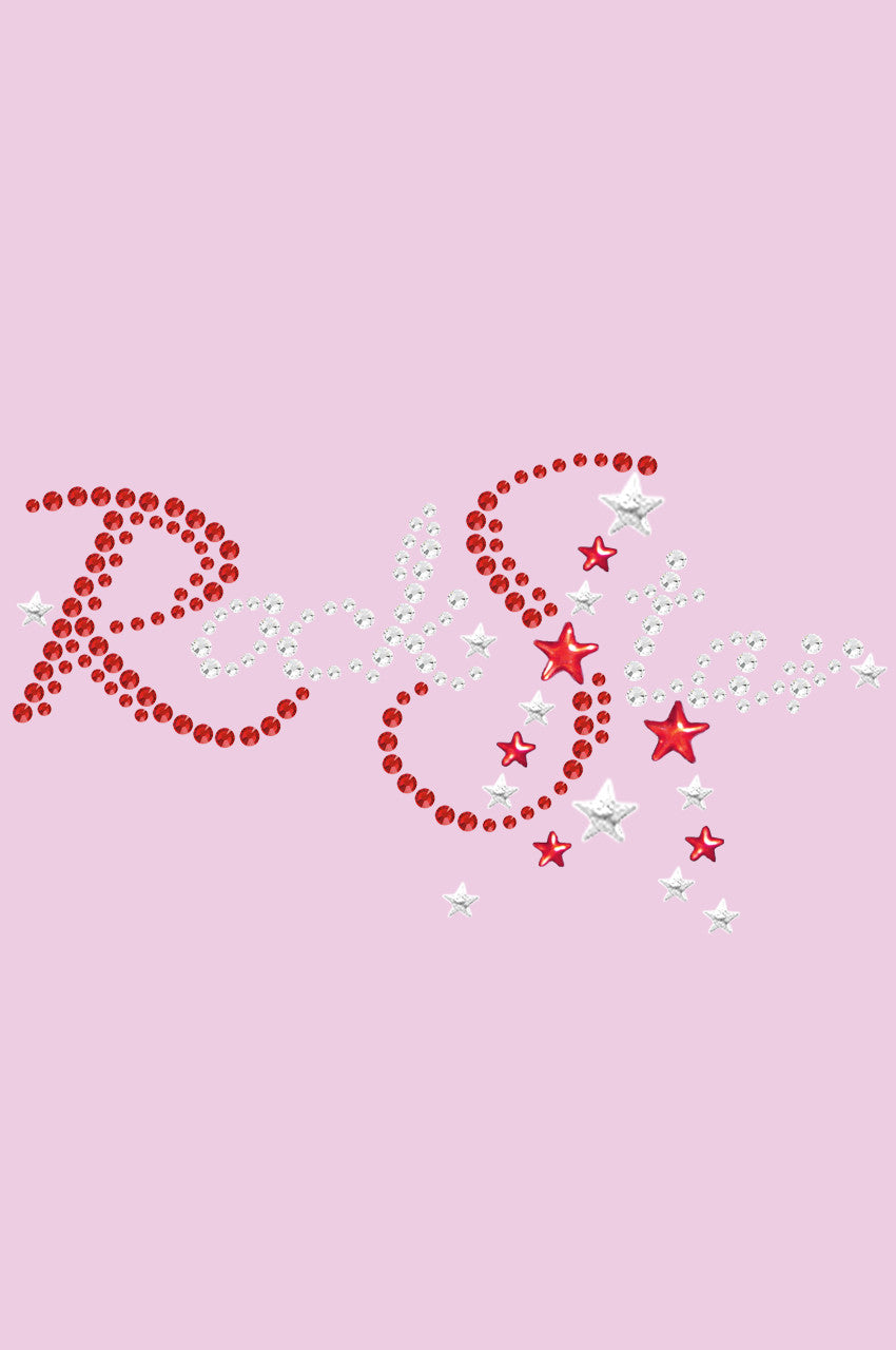 Rock Star (Red Austrian crystal Rhinestones) - Bandanna Pink