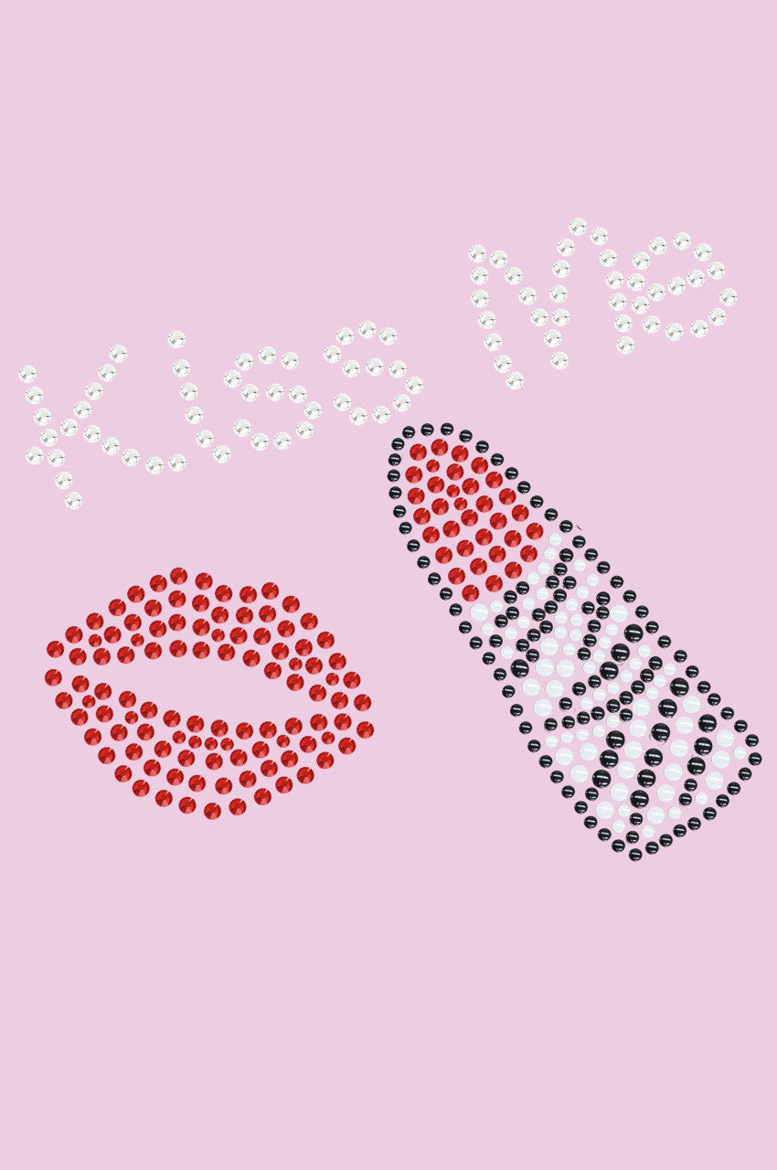 Kiss Me with Lips and Lipstick - Bandanna Pink