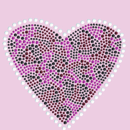 Fuchsia Leopard Heart - Women's T-shirt