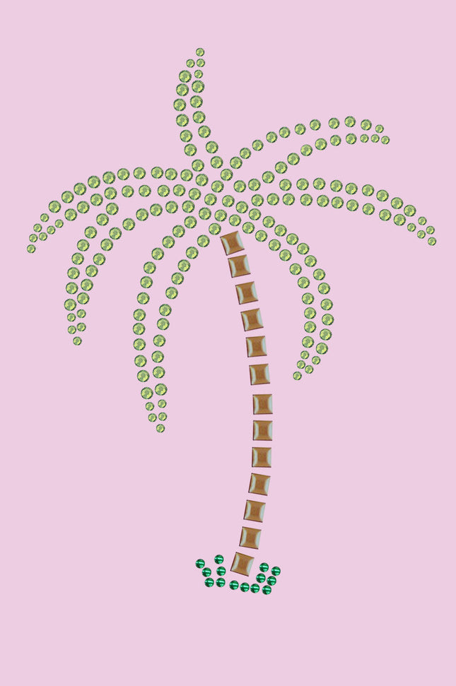 Palm Tree (Green Rhinestones) - Women's T-shirt