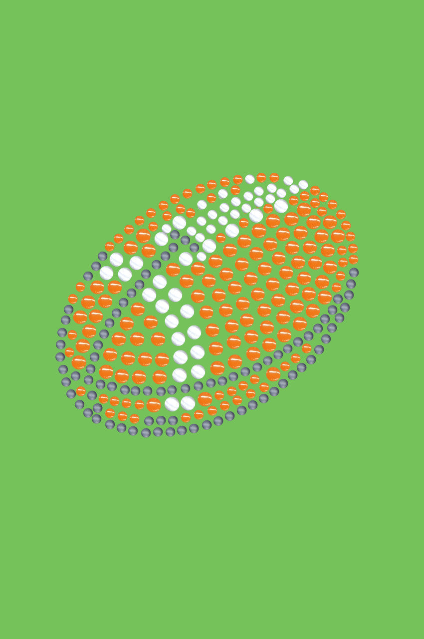 Football (Orange 2) - Bandana Lime Green