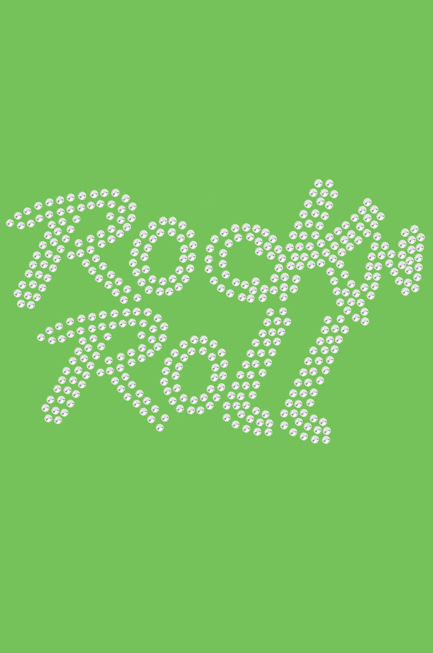 Rock n Roll (Rhinestone) - Bandanna Lime Green