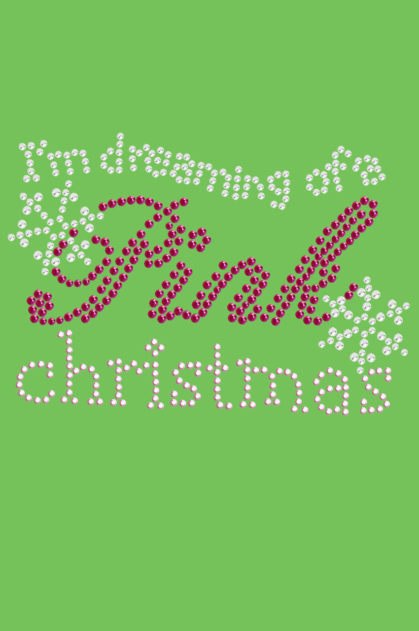 I'm Dreaming of a Pink Christmas - Bandana Lime Green