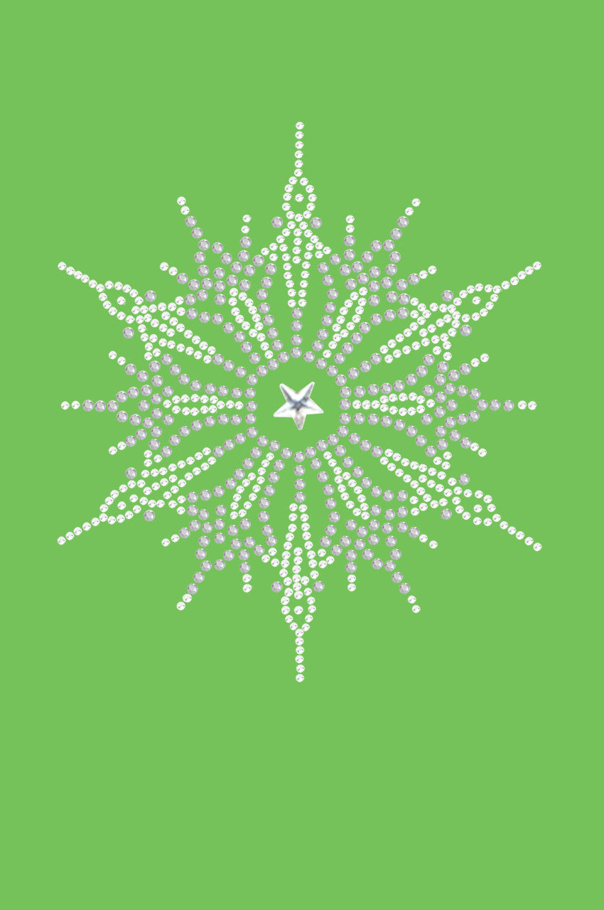 Snowflake 1 - Bandana Lime Green