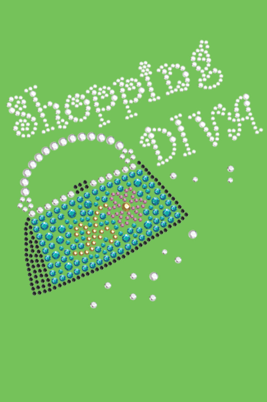 Shopping Diva & Handbag - Bandanna Lime Green