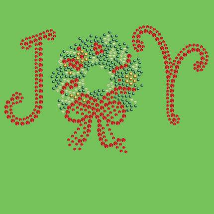 Joy Christmas Wreath - Bandana