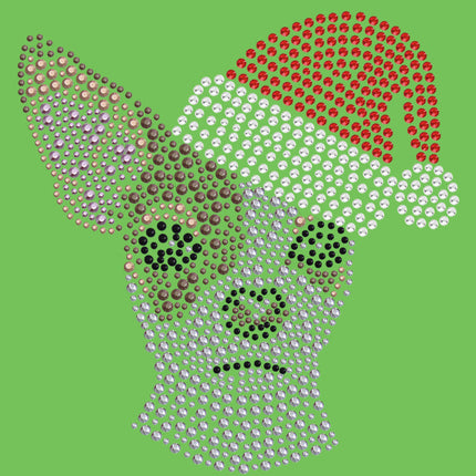 Chihuahua Face with Santa Hat - Bandana