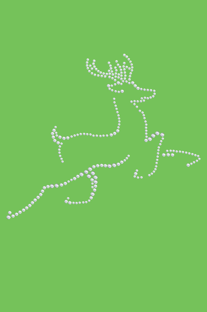 Nailhead Reindeer - Bandana Lime Green