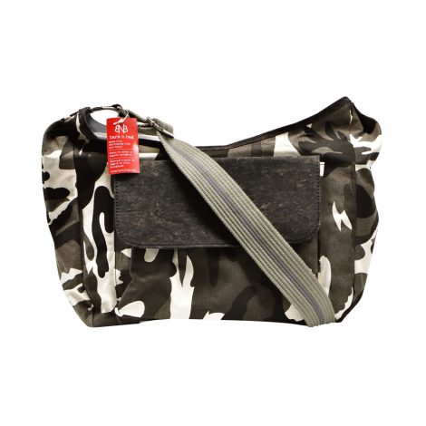 SAUVIGNON BARC CAMO COTTON CANVAS TRIMMED IN CORK SLING