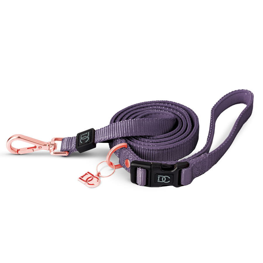 Secure-In-Place Dog Leash - Purple Doodle Couture™