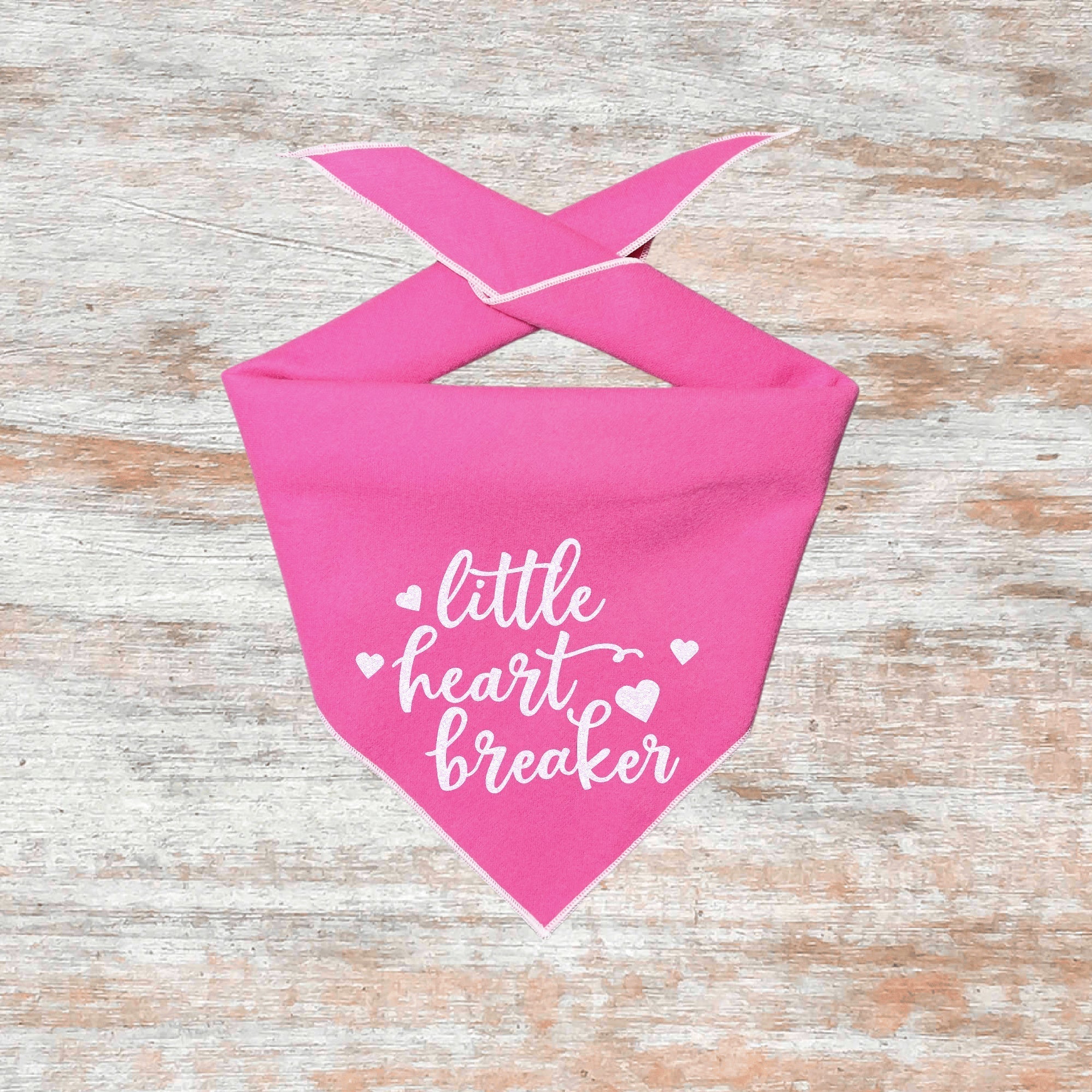 Little Heart Breaker Pink Dog Bandana HT Animal Supply