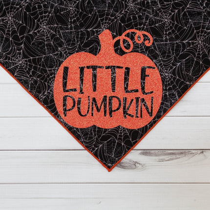 Little Pumpkin Web Halloween Dog Bandana