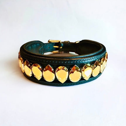 Liz Big Dog Collar Metallic Sunshine