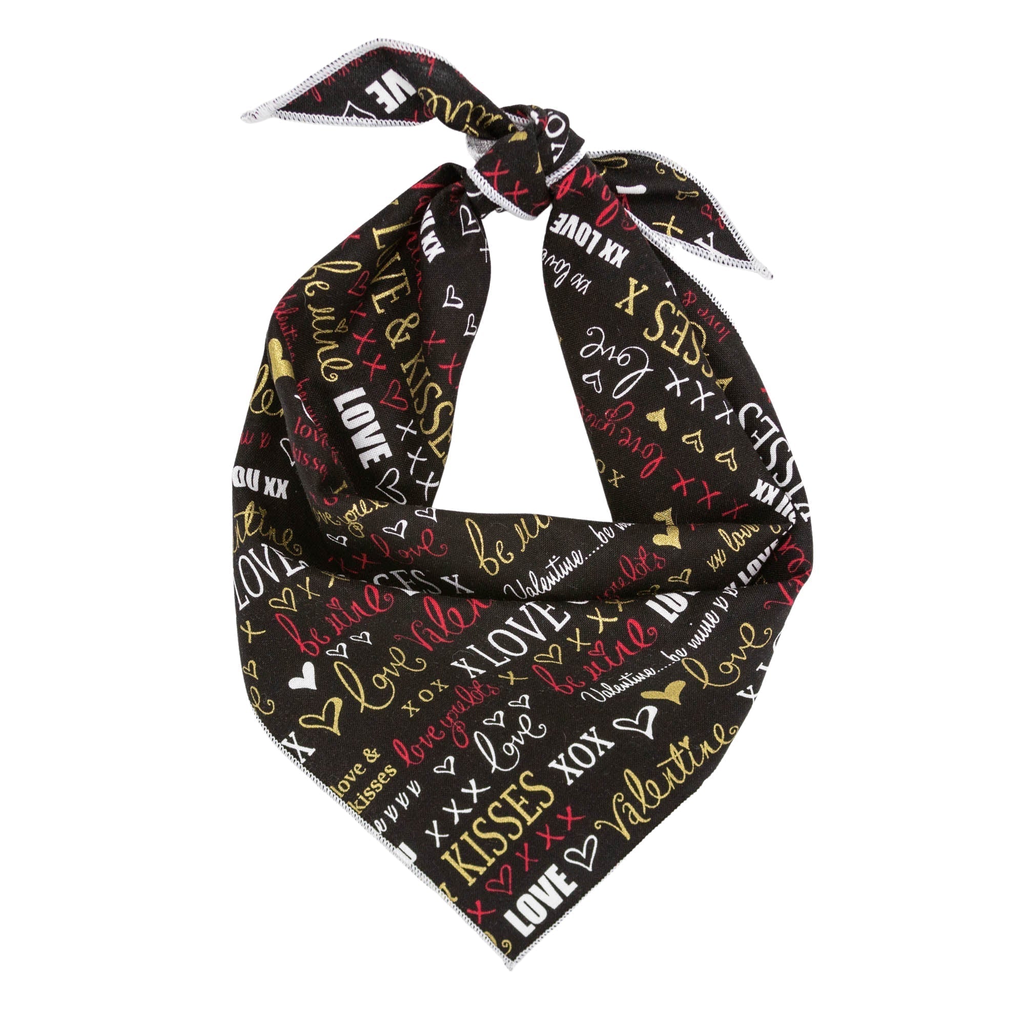 Love XOXO Valentine Dog Bandana X-Large