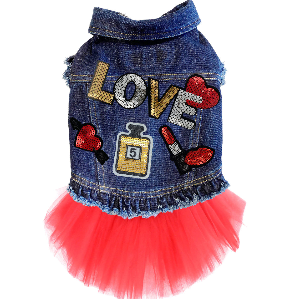 Love Potion #5 Denim Dog Jacket