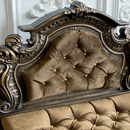 Luxury Baroque Pet Bed in Dark Walnut & Chocolate