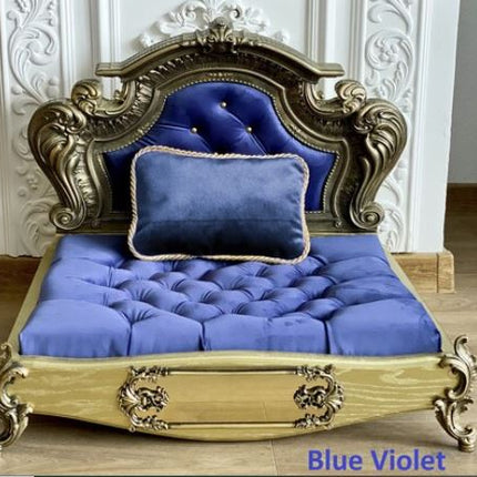 Luxury Baroque Pet Bed in Gold & Chocolate