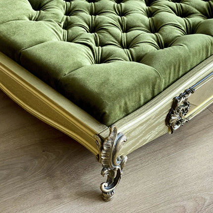 Luxury Baroque Pet Bed in Gold & Chocolate