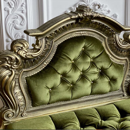 Luxury Baroque Pet Bed in Gold & Chocolate