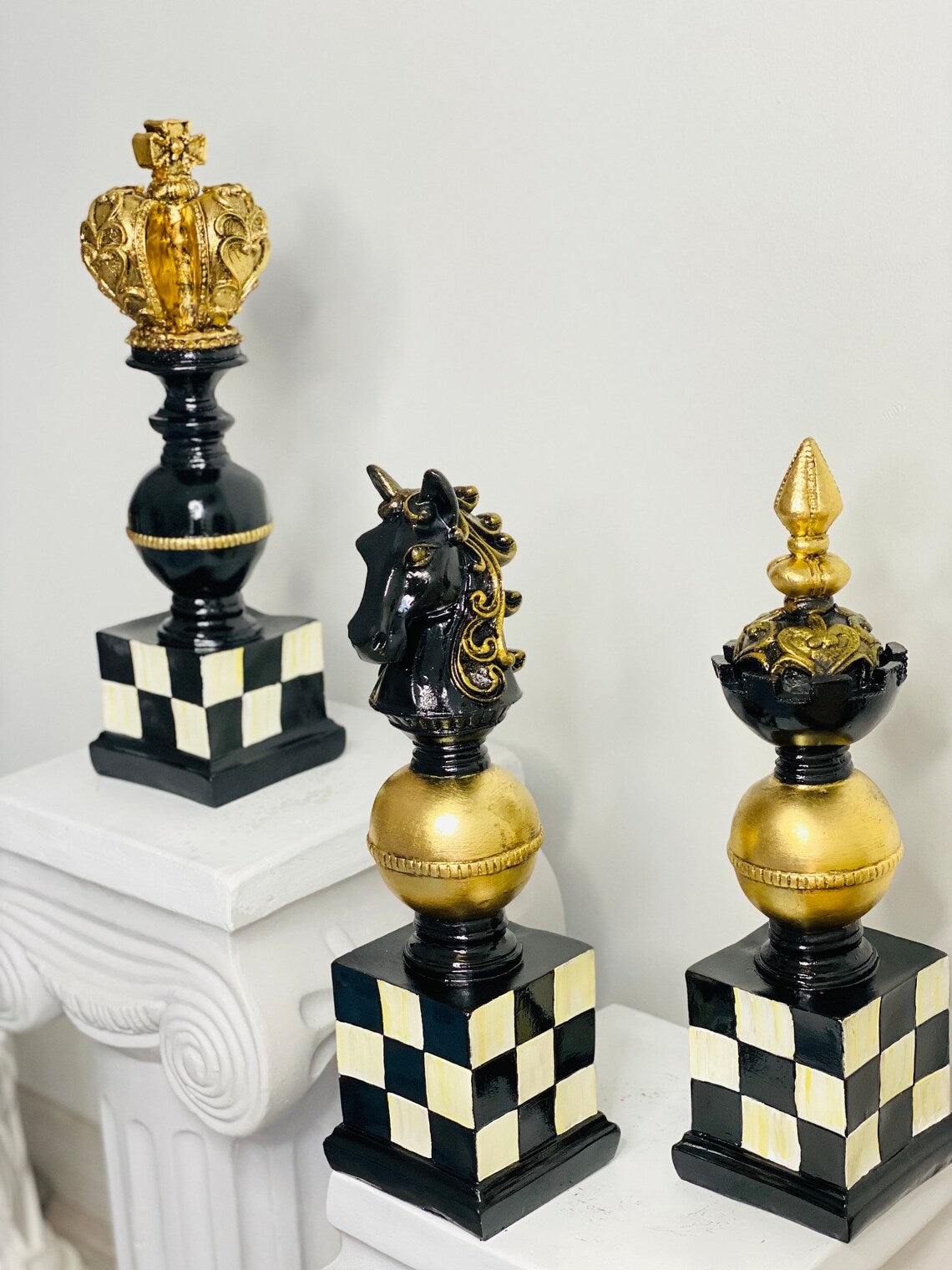 Luxury Chess Sculpture Set of 3 HT Animal Supply