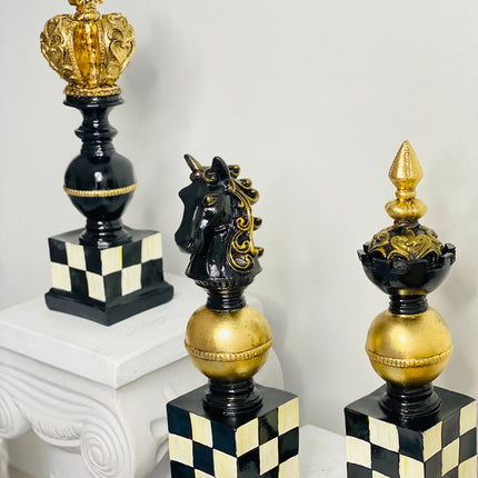 Luxury Chess Sculpture Set of 3