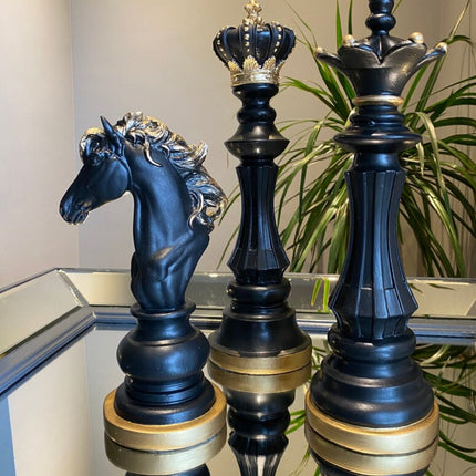 Luxury Chess Sculpture Trio