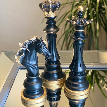 Luxury Chess Sculpture Trio