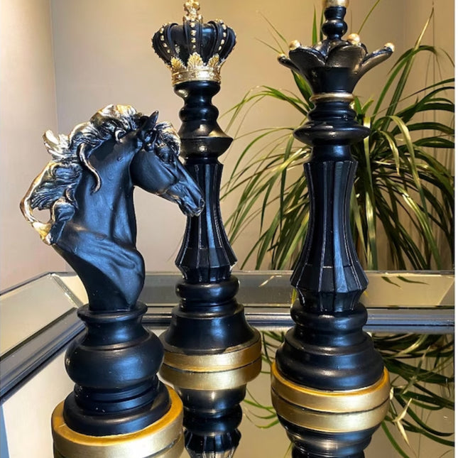 Luxury Chess Sculpture Trio