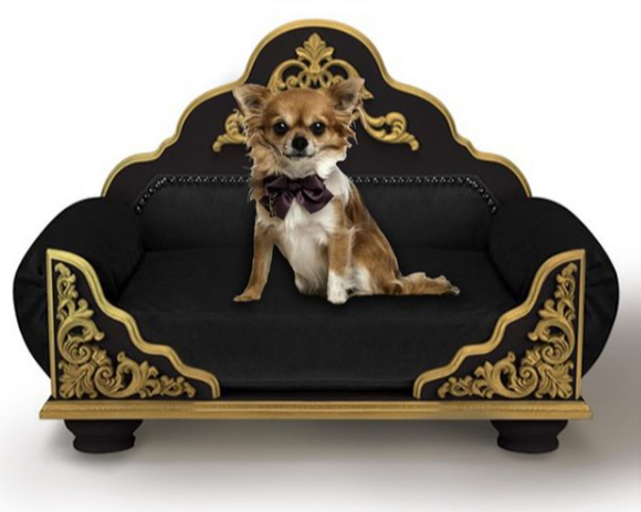 Luxury Dog Bed, Grace Kelly: Black