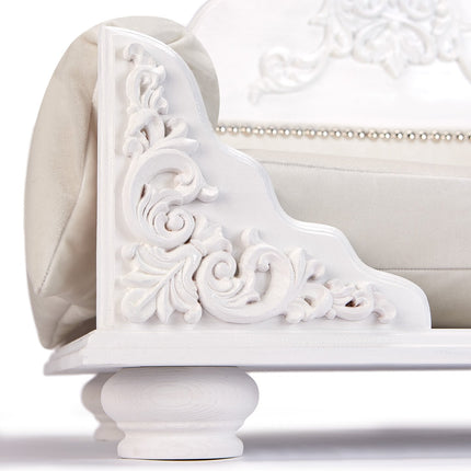 Luxury Dog Bed, Grace Kelly, Pure White